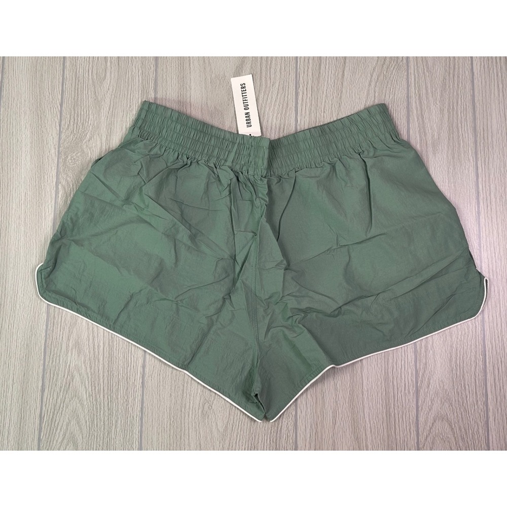 BDG Urban Outfitters Boxing Shorts Green White Piping XL NWT - Picture 3 of 5
